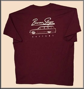 61 Falcon Wagon T-shirt - Men's Maroon (Back)